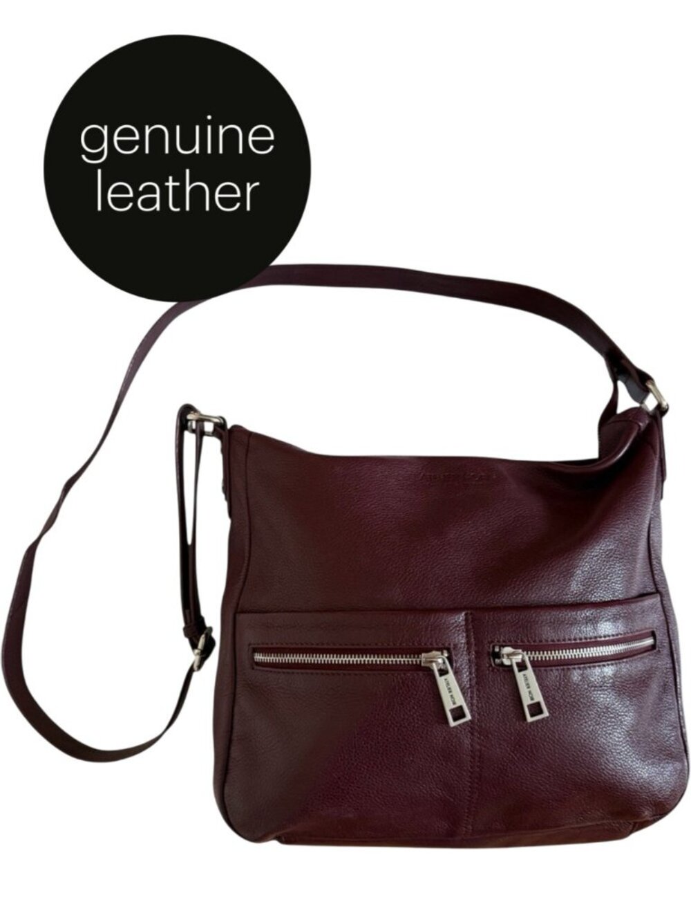 ATELIER NOIR RUDSAK Burgundy Leather Crossbody Shoulder Hobo Bag
